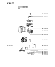 Схема №1 EA900055/700 с изображением Элемент корпуса для электрокофеварки Krups MS-0A10459