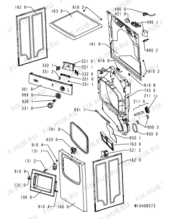 Схема №1 AWZ8000PRO (F092462) с изображением Указатель для стиральной машины Indesit C00338347