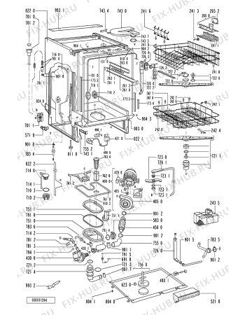 Схема №1 GU150ESJQ с изображением Обшивка для посудомоечной машины Whirlpool 481245370855