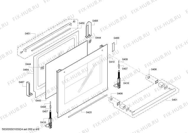 Взрыв-схема плиты (духовки) Bosch HBG73U550 Bosch - Схема узла 04