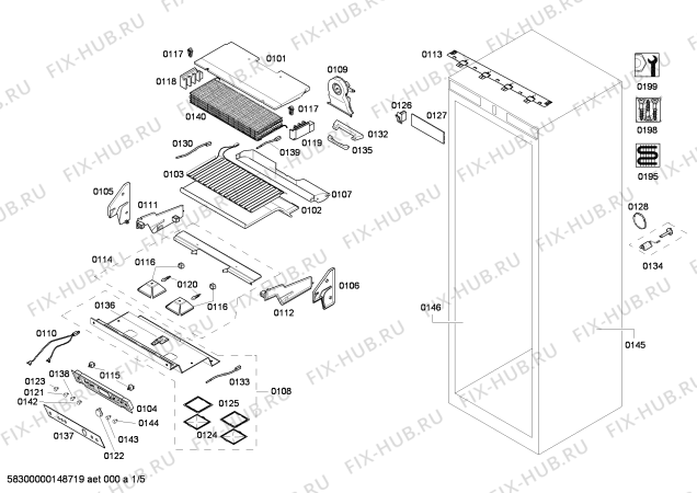 Схема №1 RF471200 с изображением Вставная полка для холодильника Bosch 00685013