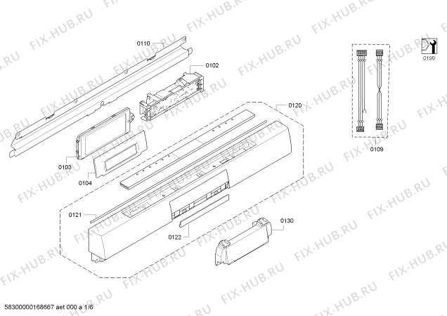 Схема №1 SMU48T22SK Super Silence с изображением Ручка для посудомоечной машины Bosch 00645269