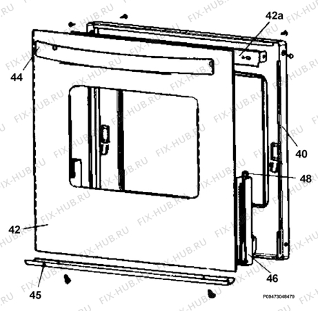 Взрыв-схема плиты (духовки) Zanussi ZCG851GW1 - Схема узла Section 4