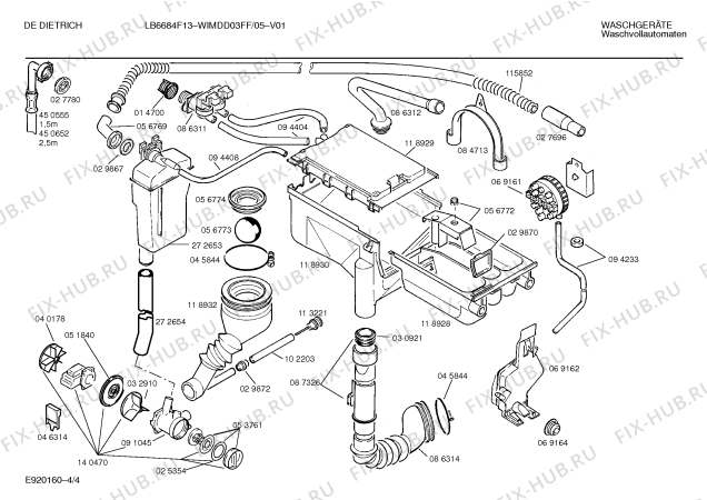 Схема №1 W4210B1FG WI12 с изображением Программная индикация для стиралки Bosch 00153831