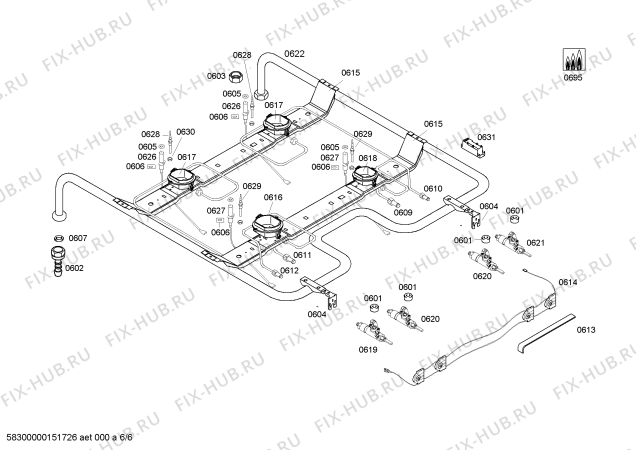 Схема №1 CH755320IL с изображением Переключатель для духового шкафа Bosch 00621821