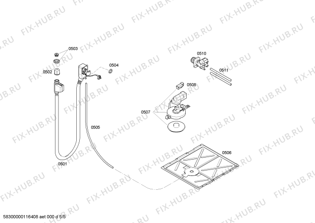 Взрыв-схема стиральной машины Bosch WAE28490 Bosch Maxx 6 - Схема узла 05