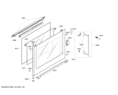 Схема №1 HB76L550B с изображением Фронтальное стекло для плиты (духовки) Siemens 00473672