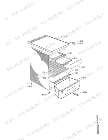 Взрыв-схема холодильника Aeg S1503-4TK - Схема узла Housing 001