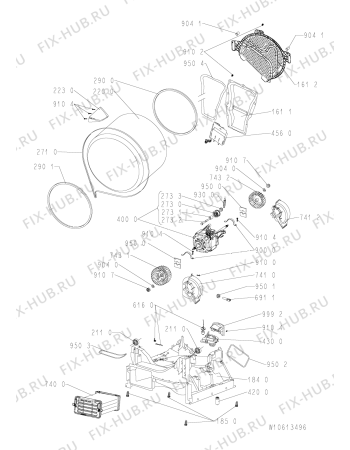 Схема №1 HAMPTON с изображением Декоративная панель для стиралки Whirlpool 481010504062