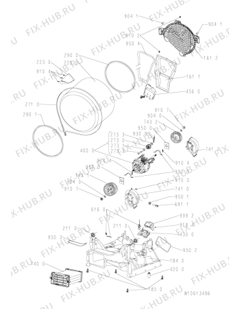 Схема №1 AZB978012 (F090179) с изображением Модуль (плата) для стиралки Indesit C00314359