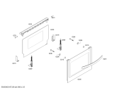 Схема №1 3HB540X H.BA.CO.LK/.IN.GLASS.CFM.X.ME_TI// с изображением Передняя часть корпуса для электропечи Bosch 00673792