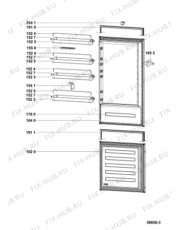 Взрыв-схема холодильника Whirlpool KCBDR20700UK (F153665) - Схема узла