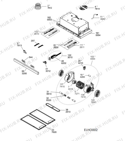 Схема №1 304.624. HD UT41 60S HOOD IK с изображением Покрытие для вытяжки Whirlpool 482000022260