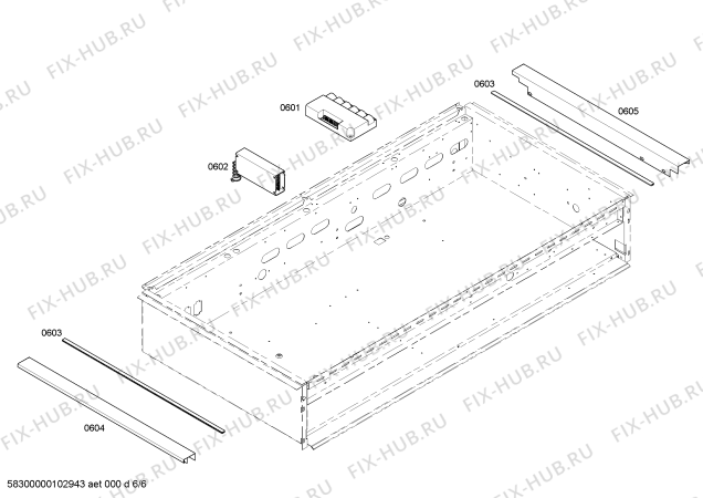 Схема №1 PSC366ZS с изображением Коллектор для плиты (духовки) Bosch 00369942