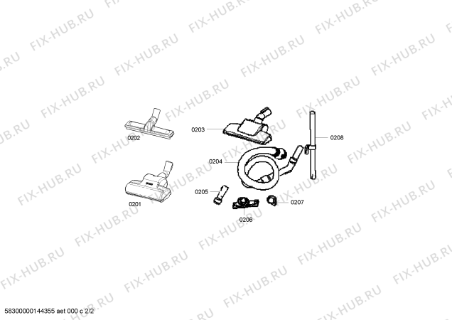 Схема №1 AC6230 с изображением Вакуумная щетка для пылесоса Bosch 00649919