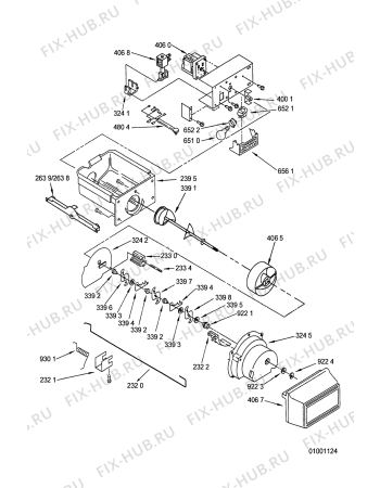 Схема №1 ARZ 730/B с изображением Лоток (форма) для холодильника Whirlpool 481244079012