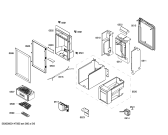 Схема №1 T24ID80NLP с изображением Дверь морозильной камеры для холодильника Bosch 00246882