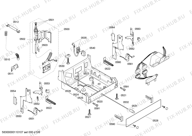 Схема №1 SRI45T02CZ Silence comfort с изображением Вкладыш в панель для посудомойки Bosch 00434802