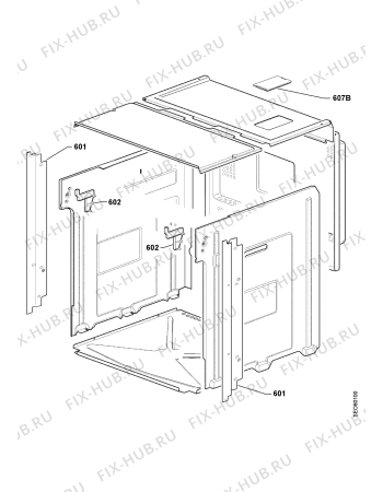 Взрыв-схема плиты (духовки) Therma BOK D.1 STEAM WS - Схема узла Outer Casing