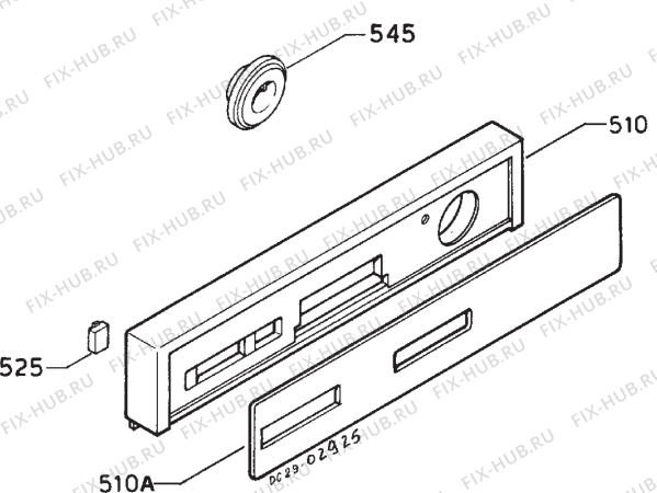 Взрыв-схема посудомоечной машины Zanussi ZD851B - Схема узла Command panel 037