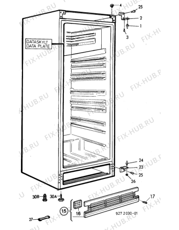 Взрыв-схема холодильника Zanussi Z3160PR - Схема узла C10 Cabinet