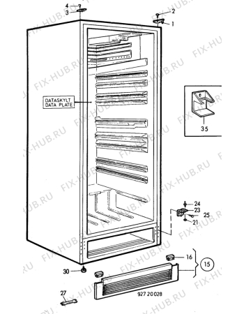 Взрыв-схема холодильника Electrolux ER3002C - Схема узла C10 Cabinet