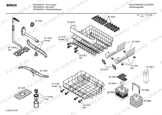 Взрыв-схема посудомоечной машины Bosch SRI3002 - Схема узла 06
