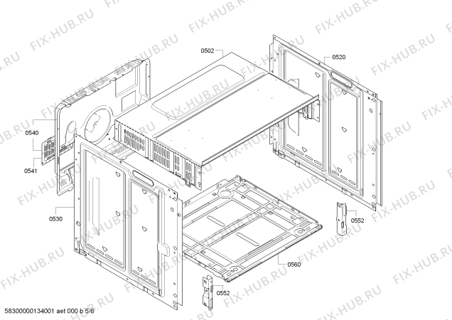 Схема №2 HB30AB540 с изображением Панель управления для духового шкафа Siemens 00670346