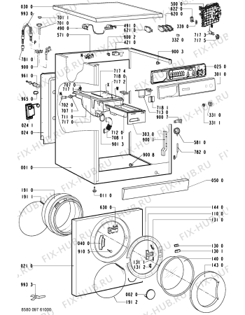 Схема №1 FT 1000 с изображением Декоративная панель для стиралки Whirlpool 481245211986