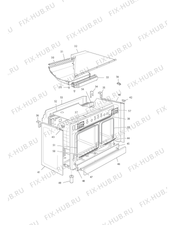 Взрыв-схема плиты (духовки) DELONGHI PEMX 965/1 T - Схема узла 2