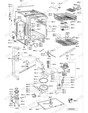 Схема №1 GSFH 1466 WS с изображением Блок управления для посудомоечной машины Whirlpool 481221838523