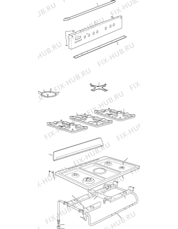 Схема №2 DEFV908R с изображением Кнопка для плиты (духовки) DELONGHI 1031668