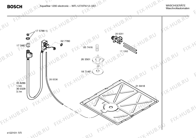 Схема №1 WFL127AFN AquaStar 1200 electronic с изображением Ручка для стиралки Bosch 00483886