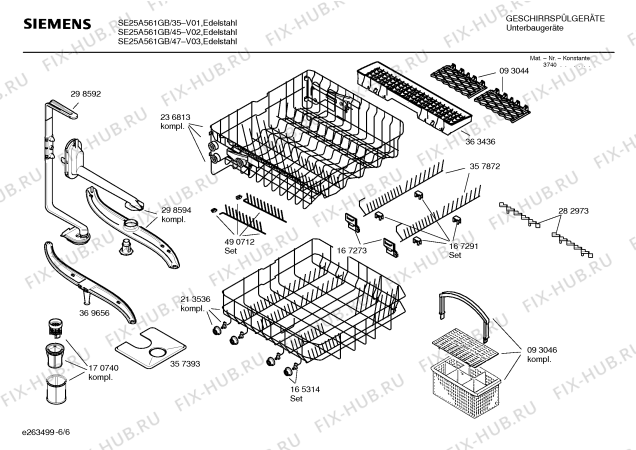 Схема №1 SGI59A05 с изображением Краткая инструкция для посудомоечной машины Bosch 00585915