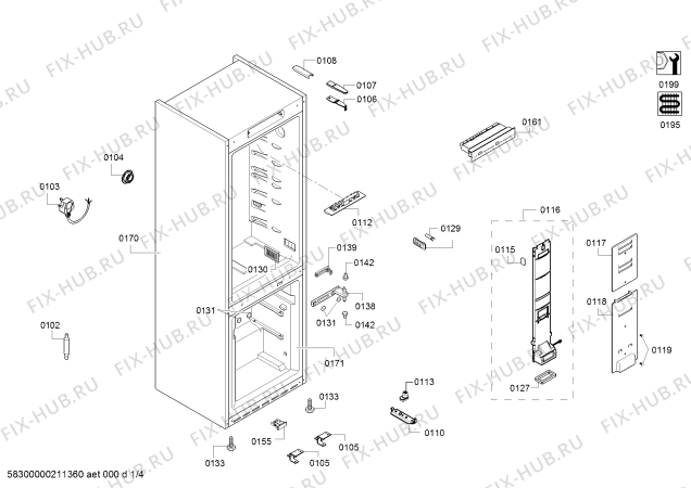 Схема №1 KGN56UW30N Bosch с изображением Стеклопанель для холодильной камеры Bosch 11028199