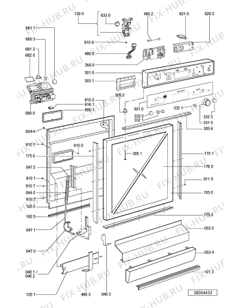 Взрыв-схема посудомоечной машины NEUTRAL DW 691 ED SS - Схема узла