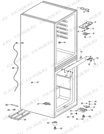 Взрыв-схема комплектующей Quelle QD7-HC - Схема узла Cabinet + furniture (extra)