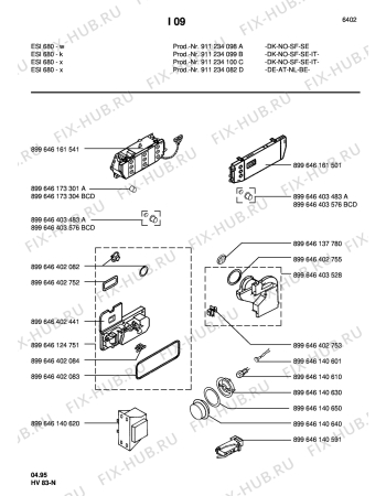 Взрыв-схема посудомоечной машины Electrolux ESI680X  NSFSDK - Схема узла Section1