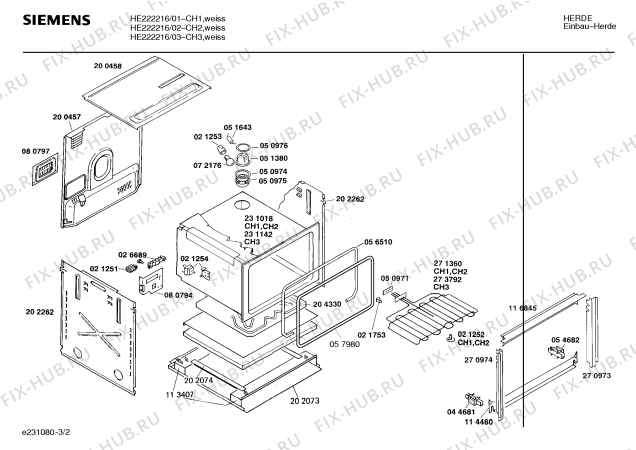 Схема №1 HE22220CC с изображением Переключатель для плиты (духовки) Siemens 00031270