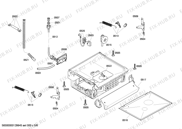 Взрыв-схема посудомоечной машины Bosch SGS55E02FF - Схема узла 05