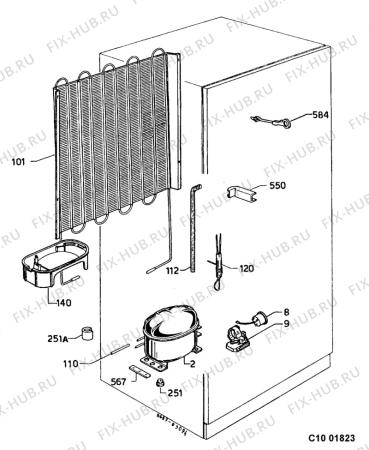 Взрыв-схема холодильника Zanussi ZI2500RV - Схема узла Functional parts