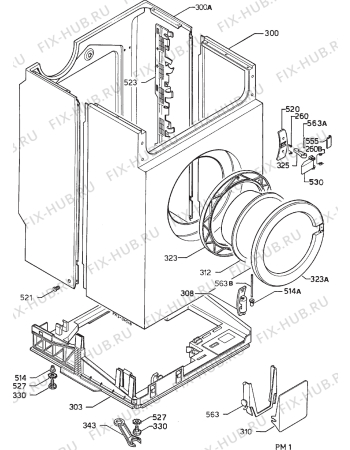 Взрыв-схема стиральной машины Privileg 018915 9 - Схема узла Cabinet + armatures