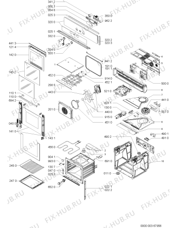 Схема №1 BMPH 5900/IN с изображением Дверка для электропечи Whirlpool 481245240034