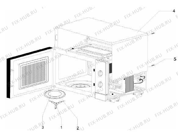 Взрыв-схема микроволновой печи Gorenje MIO1870EM (161606, EM18NB1) - Схема узла 07