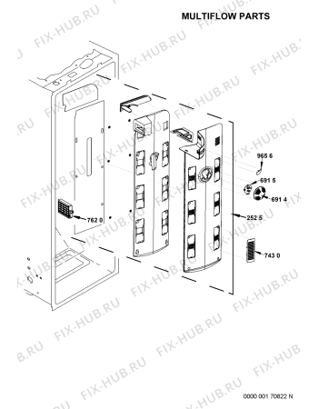 Схема №1 29DFW D4S с изображением Часть корпуса для холодильника Whirlpool 480132100229