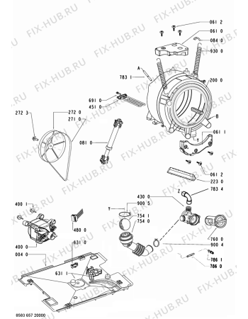 Схема №1 KOBLENZ 2480 с изображением Декоративная панель для стиралки Whirlpool 480111102841