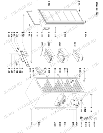 Схема №1 GK 2182 A+ WS с изображением Вставка для холодильной камеры Whirlpool 481010452783