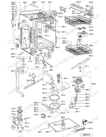 Схема №1 ADG 6966 IX с изображением Блок управления для электропосудомоечной машины Whirlpool 481221479166