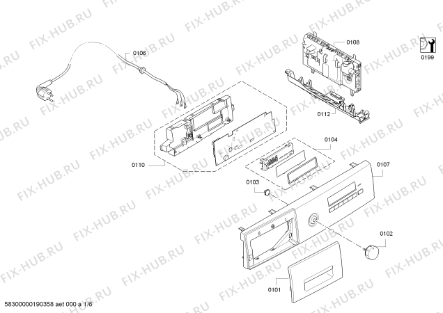 Схема №1 WT43W272FG iQ700 selfCleaning condenser с изображением Силовой модуль запрограммированный для сушильной машины Siemens 00637514