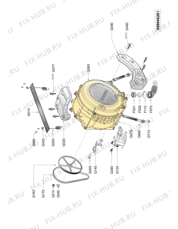 Схема №1 AWG 707 F с изображением Груз для стиральной машины Whirlpool 481246689032